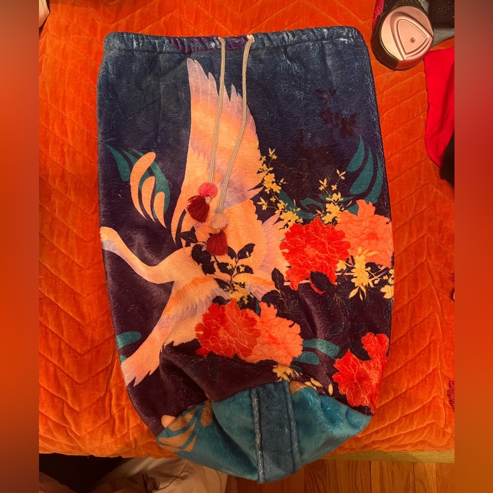 Johnny Was Fleece blanket bag